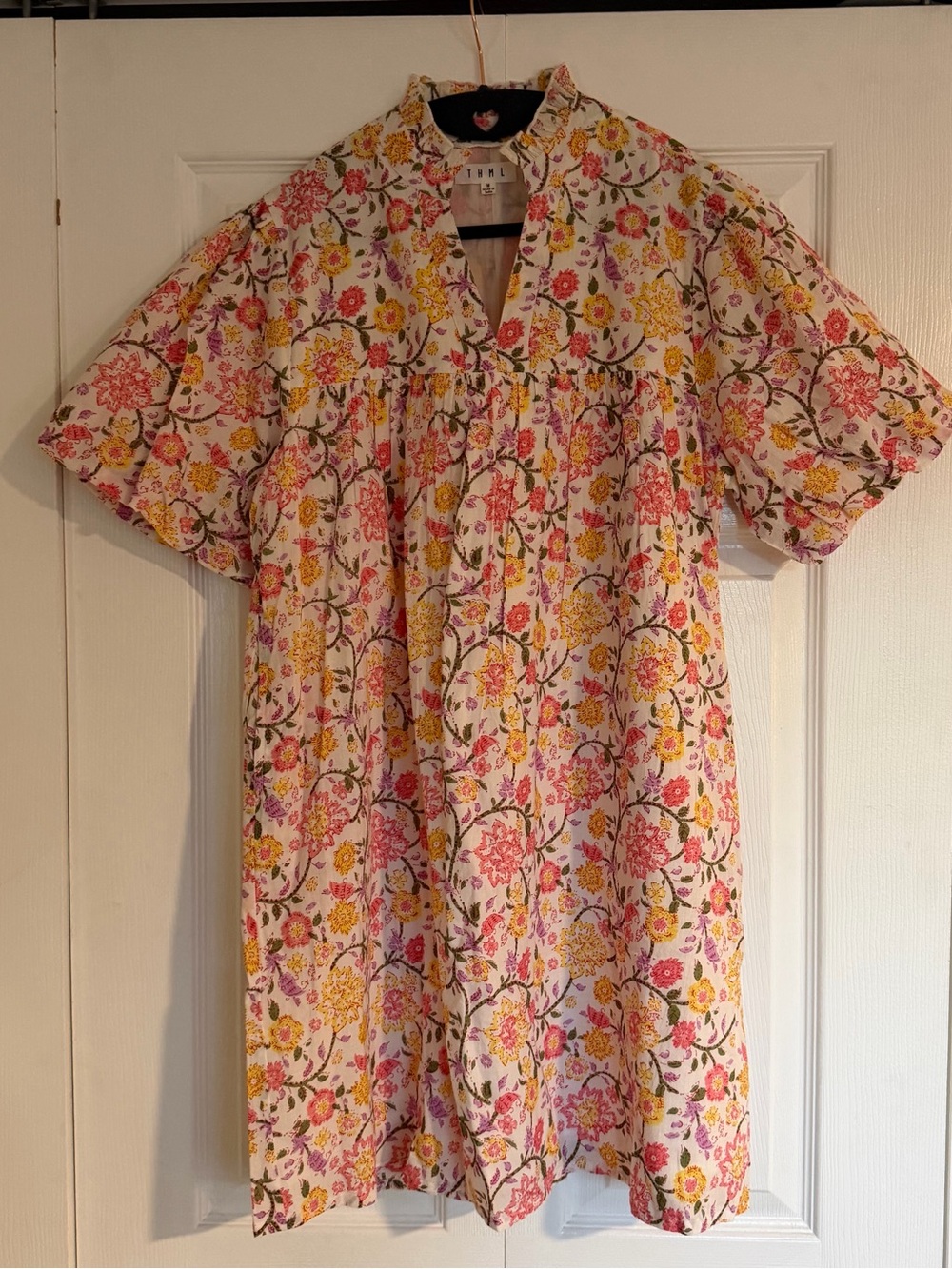 THML floral dress - Pink & Yellow